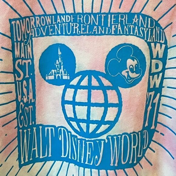 Walt Disney World Tie Dye Mickey and Castle  Lounge Pullover - Picture 5 of 11